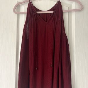 Massimo dutti-red causal blouse